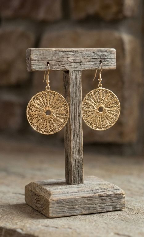 Ejemplo 9 - Pendientes de Filigrana "Aura"