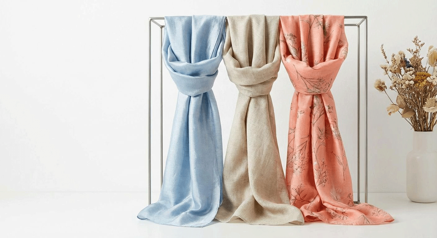 Ejemplo 4 - Bufanda de Seda y Lino "Brisa"