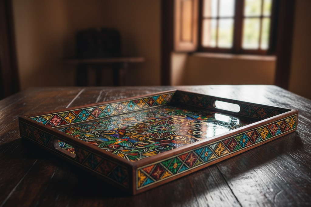 Ejemplo 16 Bandeja de Gala en Barniz de Pasto (Mopa-Mopa)