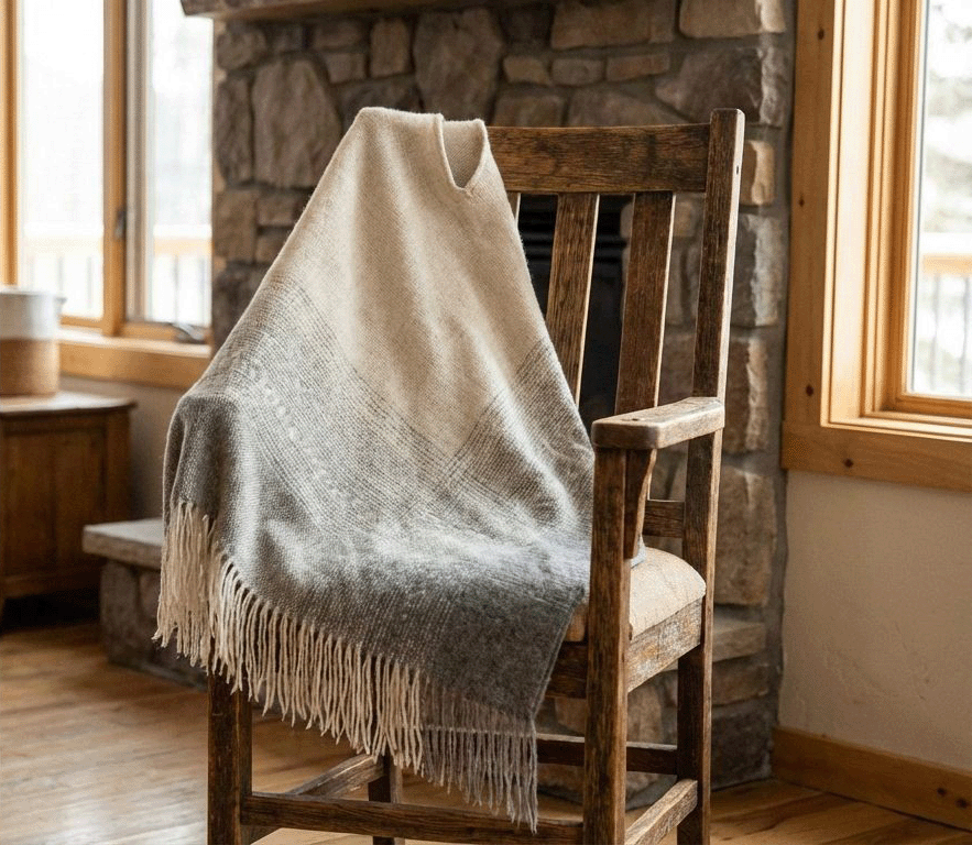 Ejemplo 1 - Ruana/Poncho Premium de Alpaca