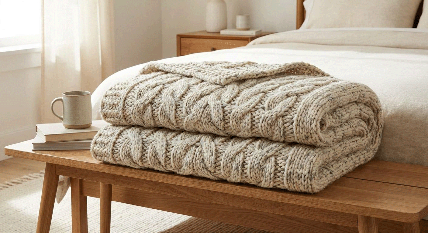 Ejemplo 3 - Manta "Heirloom" de Tejido Grueso